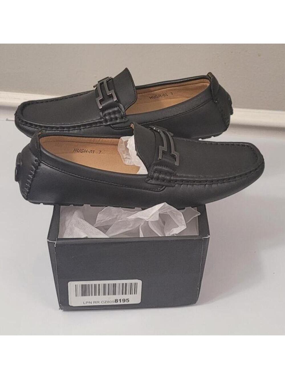 Bruno Marc Men's Penny Loafers Slip-on Moccasins Black Leather Shoes US Size 7